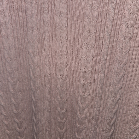 Talbots 1X Cable Knit Pink Longsleeve Sweater - Picture 3 of 8